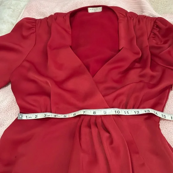 Sandro Paris Leana Wrap-Effect balloon sleeved mini dress from Neiman’s - Picture 13 of 16